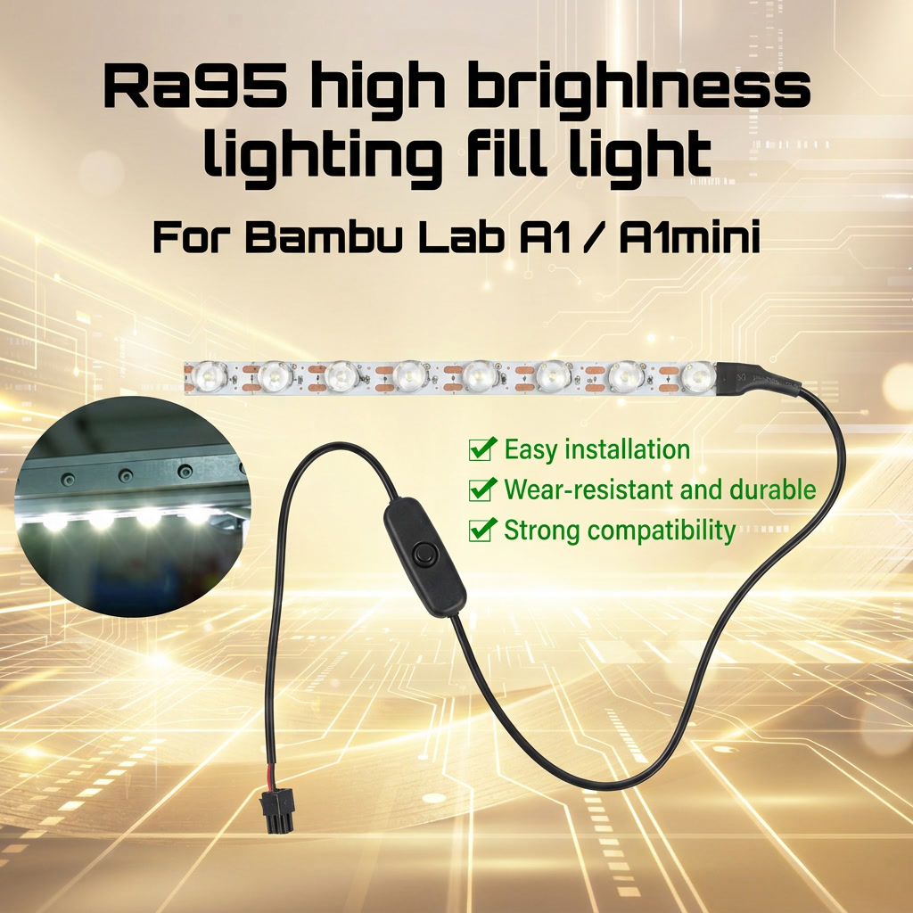 Whitening Strip 3D - Bambu Lab A1 A1mini 업그레이드 LED