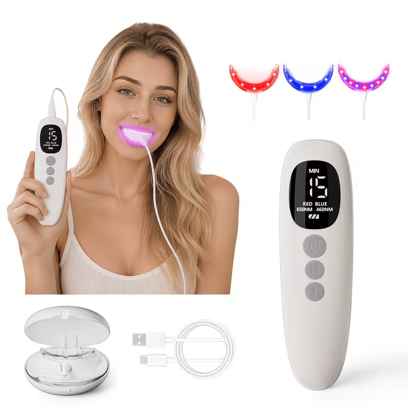 Teeth Whitening Led Kit - 빨간색 파란색 광선 치료 치아 미백