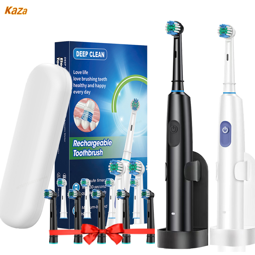 Teeth Whitening Naturally - 홀더가있는 전동 칫솔 성인용 스마트 타이머