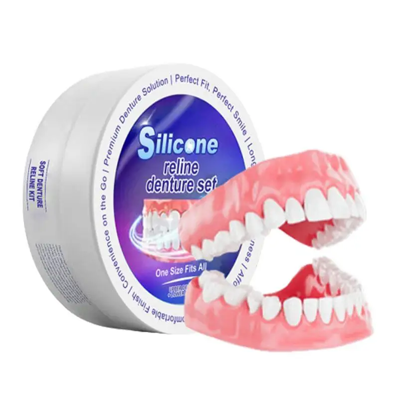 Teeth Whitening Naturally - 실리콘 틀니 세트 맞는 임시 치열