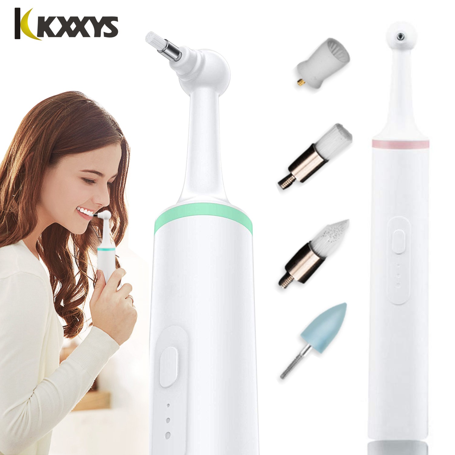 Teeth Whitening Kit - 회전 치아 미백 브러시, 얼룩 제거용