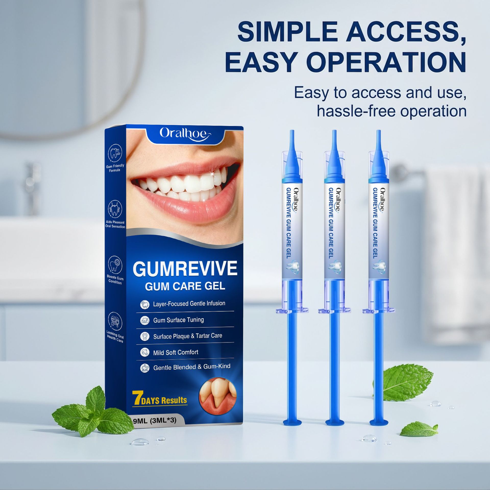 Teeth Whitening App - 구강 관리 젤 3개입 잇몸 세척