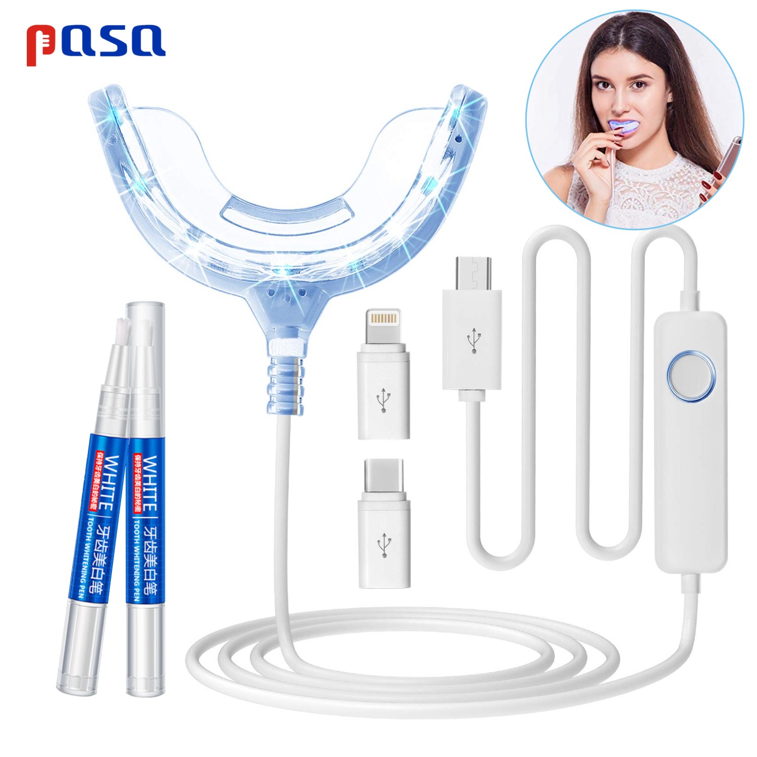 Teeth Whitening Led Kit - 휴대용 LED 냉광 블루 라이트 미백