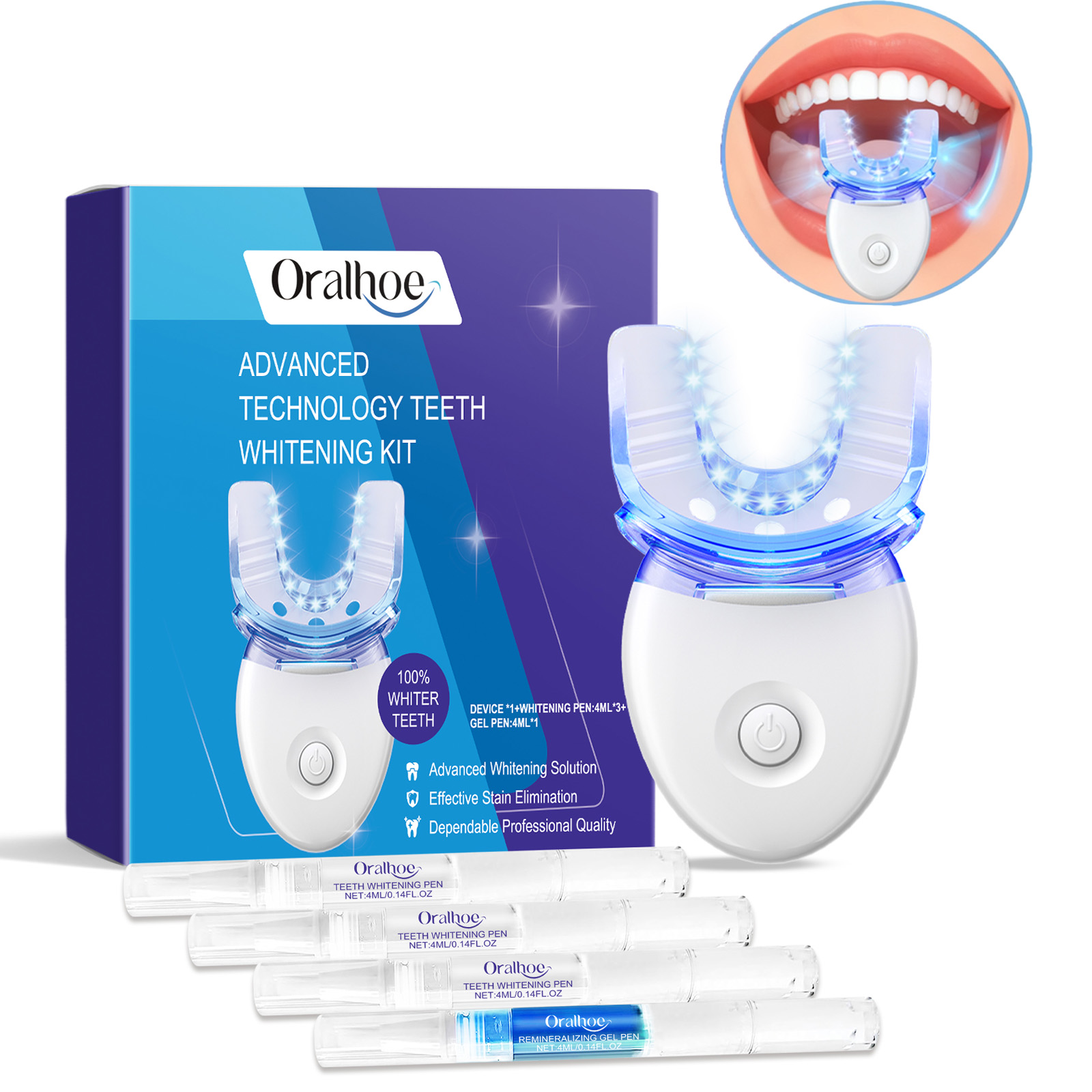 Teeth Whitening Led Kit - 전문 치아 미백 LED 라이트 키트