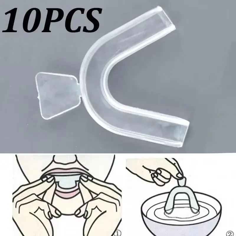 Teeth Whitening Tray - 10개입 실리콘 마우스 가드 치아 미백
