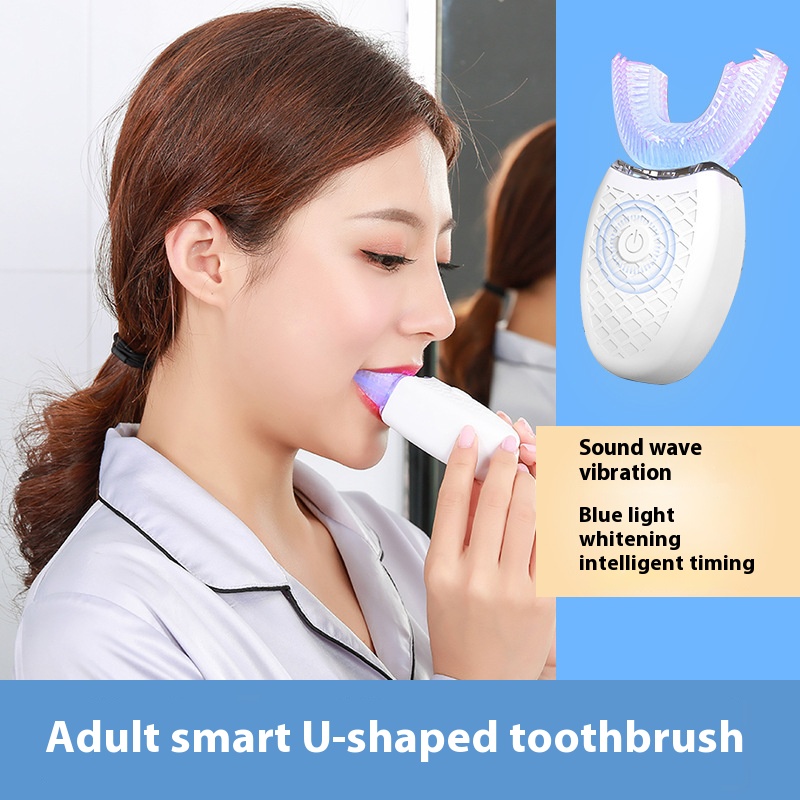 성인용 전동 U자형 칫솔 - 부드러운 강모 치아 미백  - Teeth Whitening Kit 리뷰 및 가격