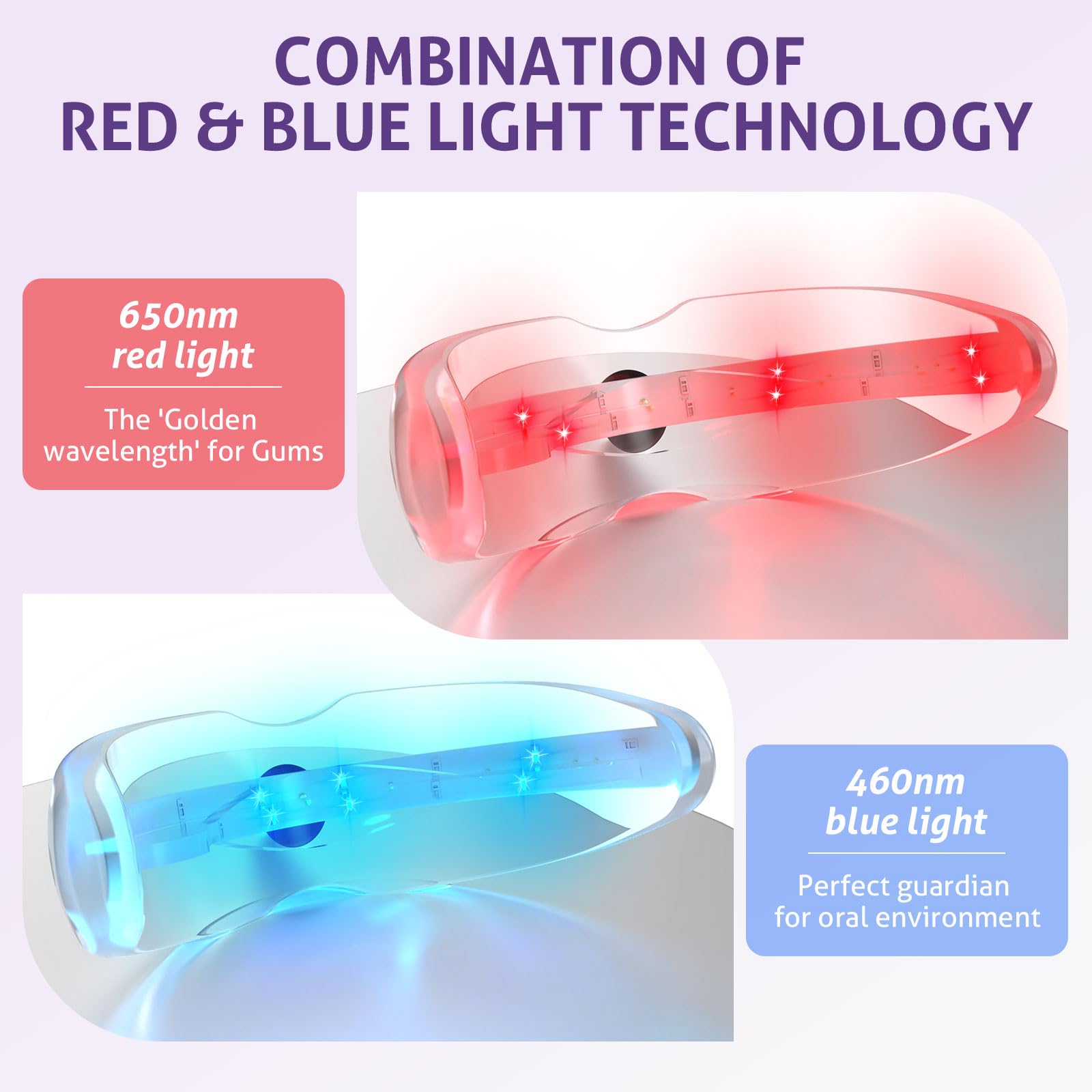 빨간색 파란색 광선 치료 치아 미백 기기 650nm 4 - Teeth Whitening Led Kit 리뷰 및 가격