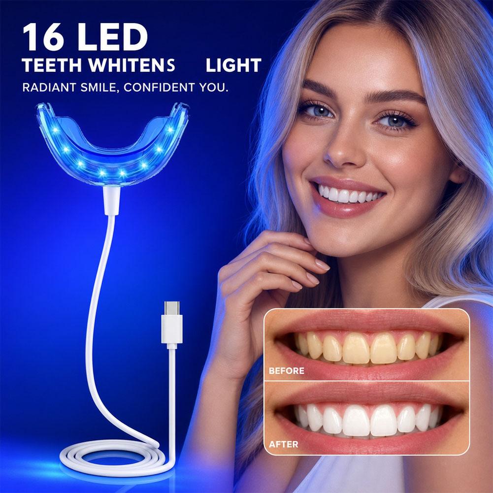 치아 미백 촉진기 스마트 LED 블루 라이트 휴대용 U - Teeth Whitening Tray 리뷰 및 가격