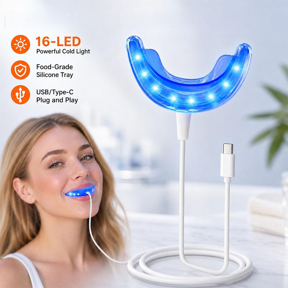 치아 미백 촉진기 스마트 LED 블루 라이트 휴대용 U - Teeth Whitening Tray 리뷰 및 가격