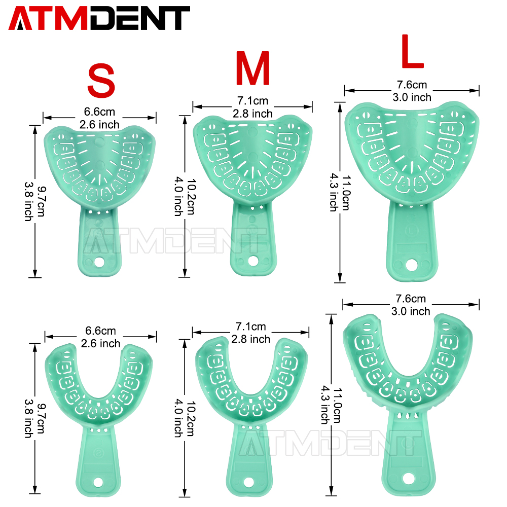 6 개/대 치과 인상 플라스틱 트레이 S/M/L 치과  - Teeth Whitening Tray 리뷰 및 가격