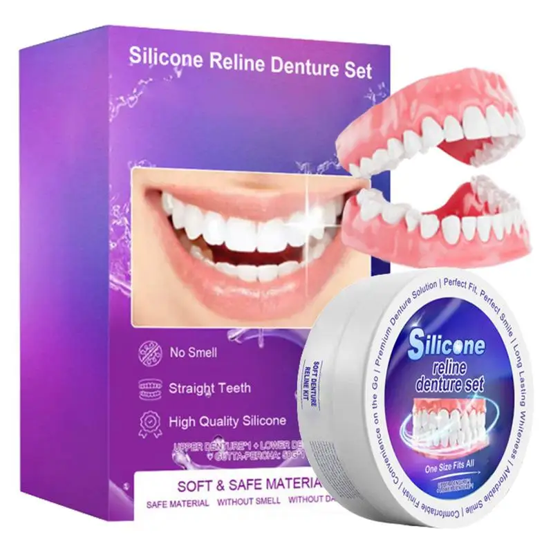 실리콘 틀니 세트 맞는 임시 치열 교정 치아 틀니 가짜 - Teeth Whitening Naturally 리뷰 및 가격