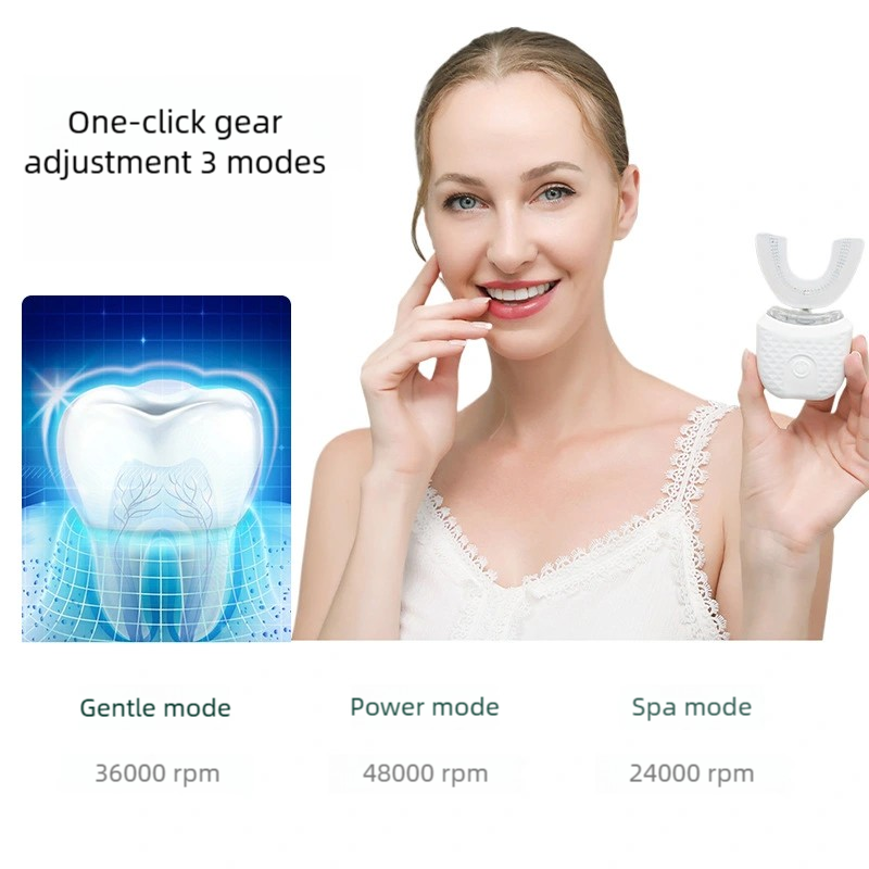 U자형 전동 칫솔, 자동 음파 미백 기능, 실리콘 소재 - Teeth Whitening Kit With Light 리뷰 및 가격