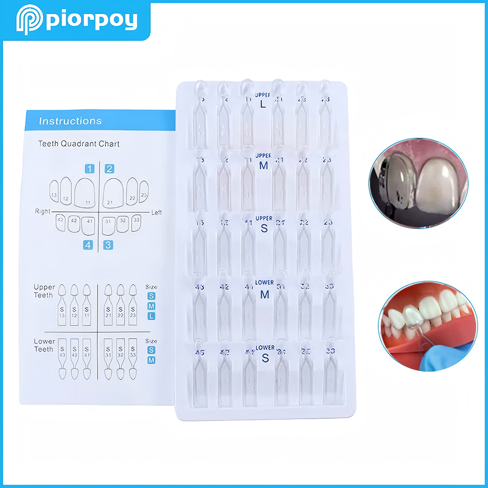 PIORPOY 치과 복합 수지 베니어 금형 30 개/상 - Teeth Whitening Kit With Light 리뷰 및 가격