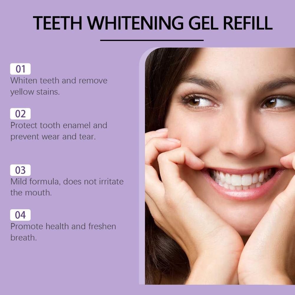 페퍼민트 추출물 함유, 표면 얼룩 제거, 치아 미백 젤 - Teeth Whitening Gel Refills 리뷰 및 가격