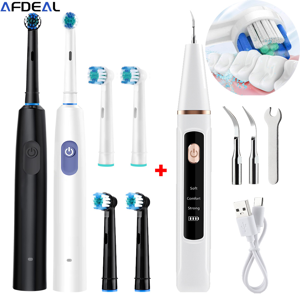 초음파 치아 클리너 치과 스케일러 및 회전식 전동 칫솔 - Teeth Whitening Express 리뷰 및 가격