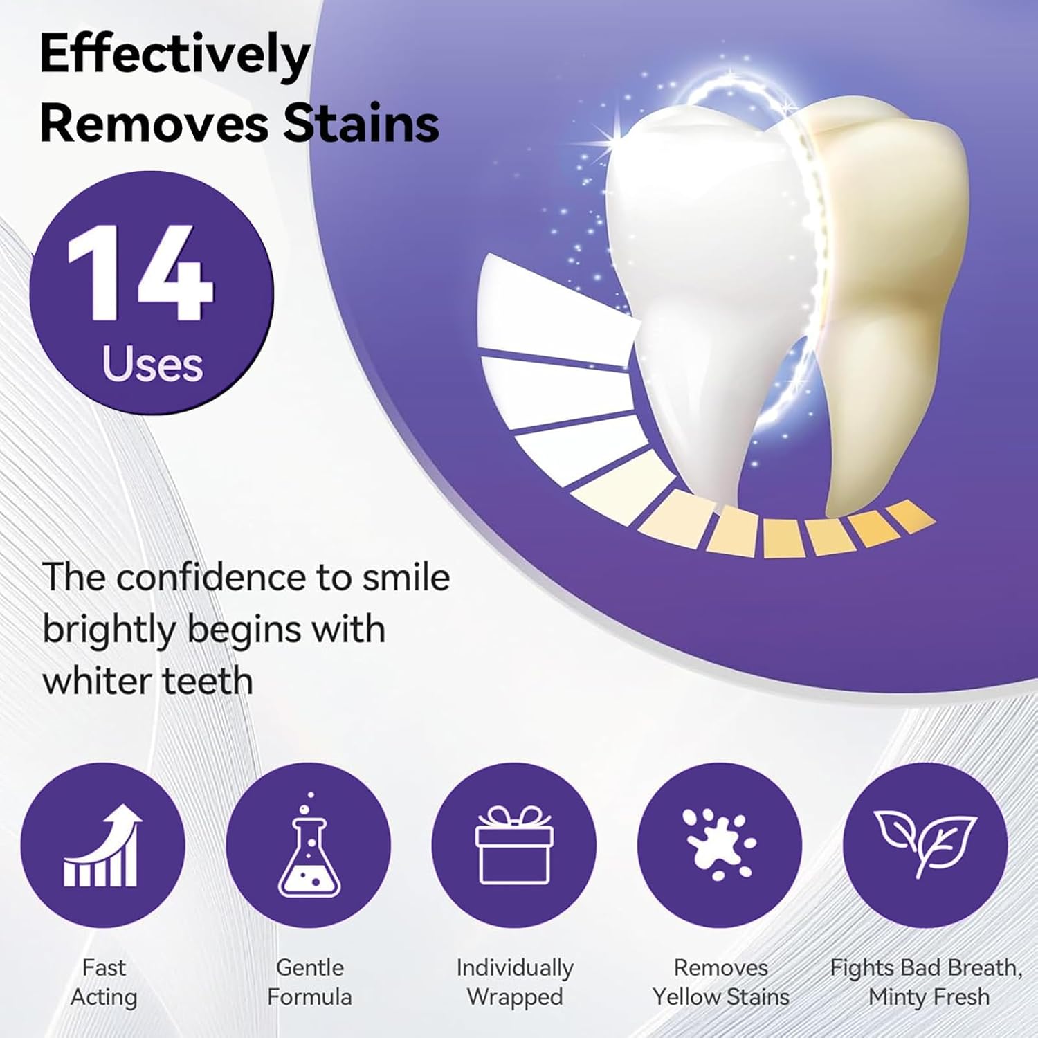 7개 프리미엄 퍼플 화이트닝 스트립 전문 치아 얼룩 제 - Teeth Whitening Gel Refills 리뷰 및 가격