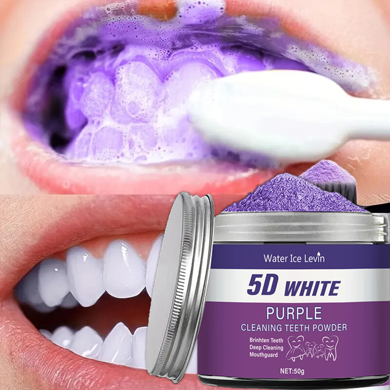 보라색 치아 미백 파우더, 50g - 딥 클리닝 및 치 - Teeth Whitening Co 리뷰 및 가격
