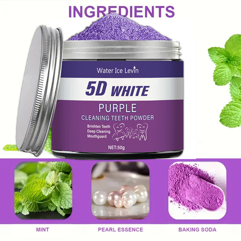 보라색 치아 미백 파우더, 50g - 딥 클리닝 및 치 - Teeth Whitening Co 리뷰 및 가격